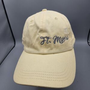 Ft. Myers Slideback Baseball Hat Yellow Adjustable Embroidered Paramount Womens